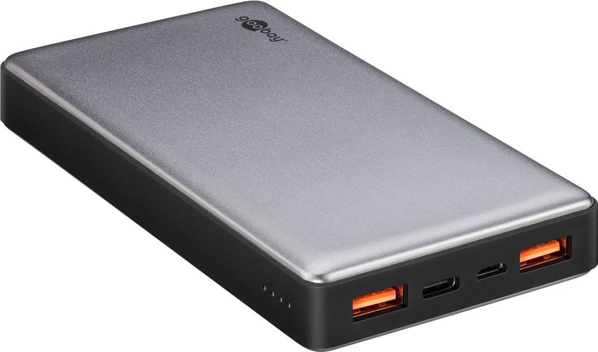Quickcharge Powerbank avec 15000 mAh, charge rapide et port de charge USB 2x 3A