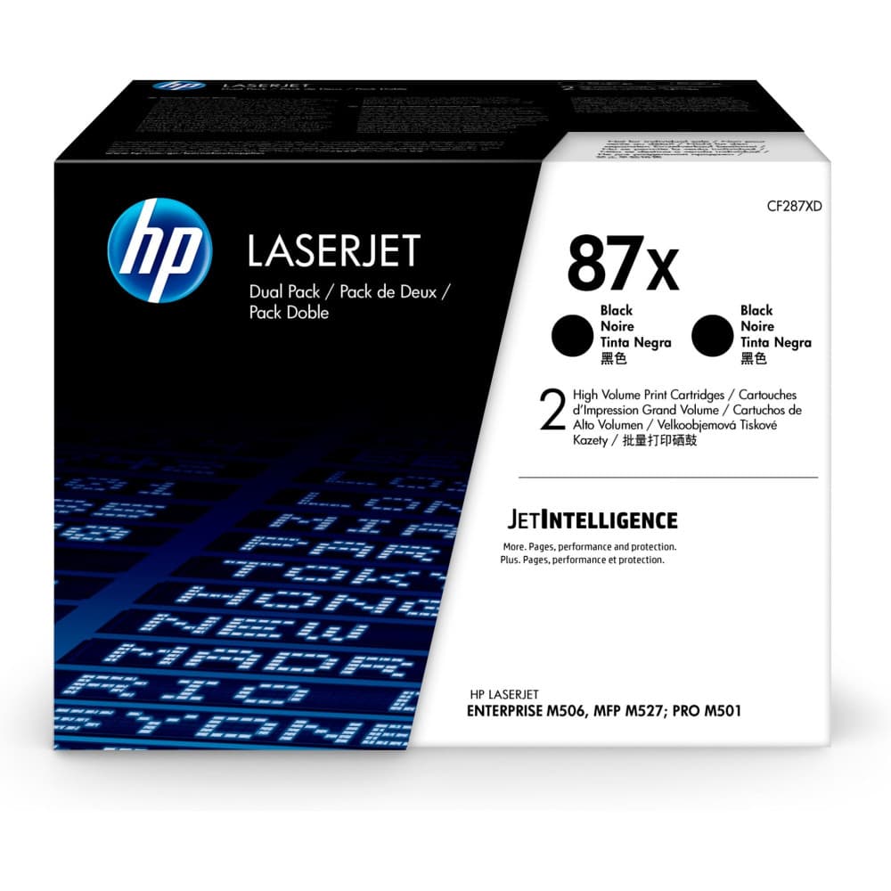 Pack de 2 toners HP 87 XL Noir