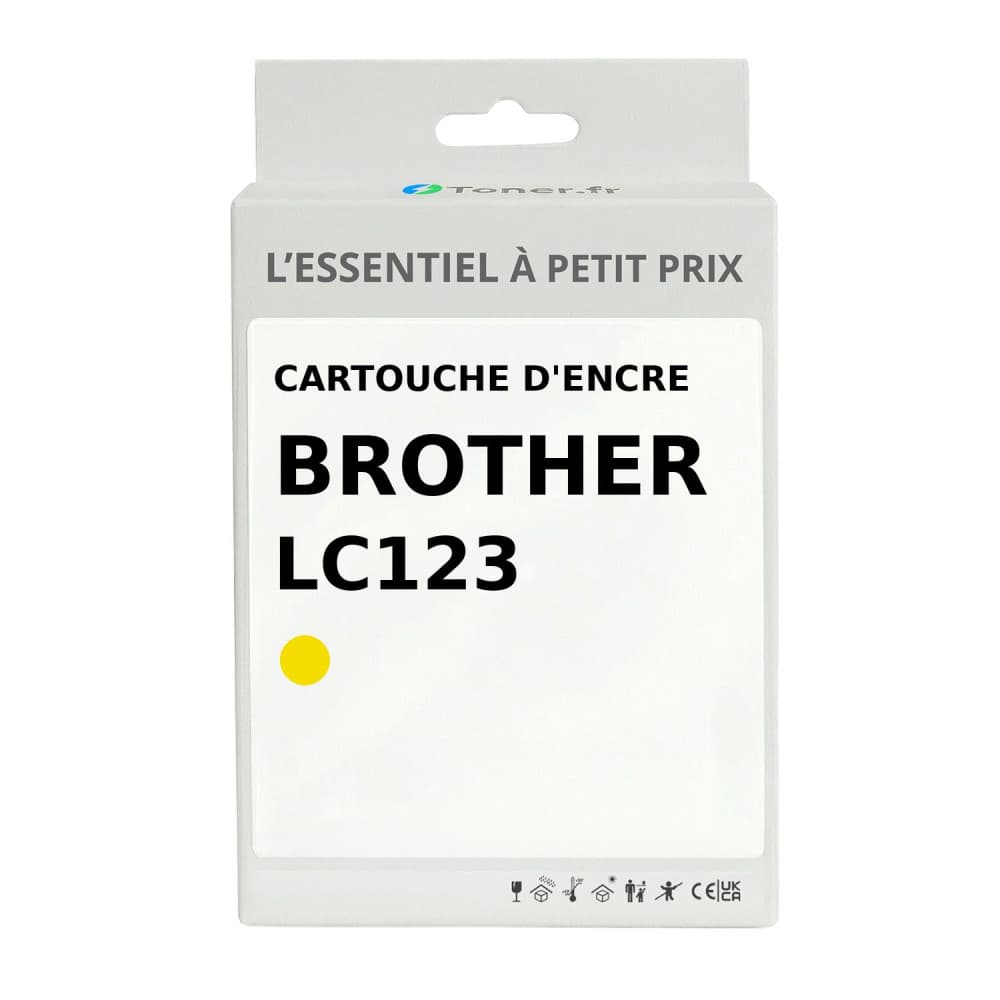 Cartouche d'encre compatible Brother LC123 Jaune