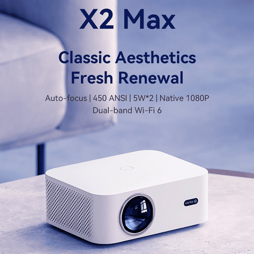 Projecteur à mise au point automatique WANBO, 450 ANSI Lumen, 1080P, Android 9.0, Wifi 6 double bande, Bluetooth 5.0, Corre Keystone quatre