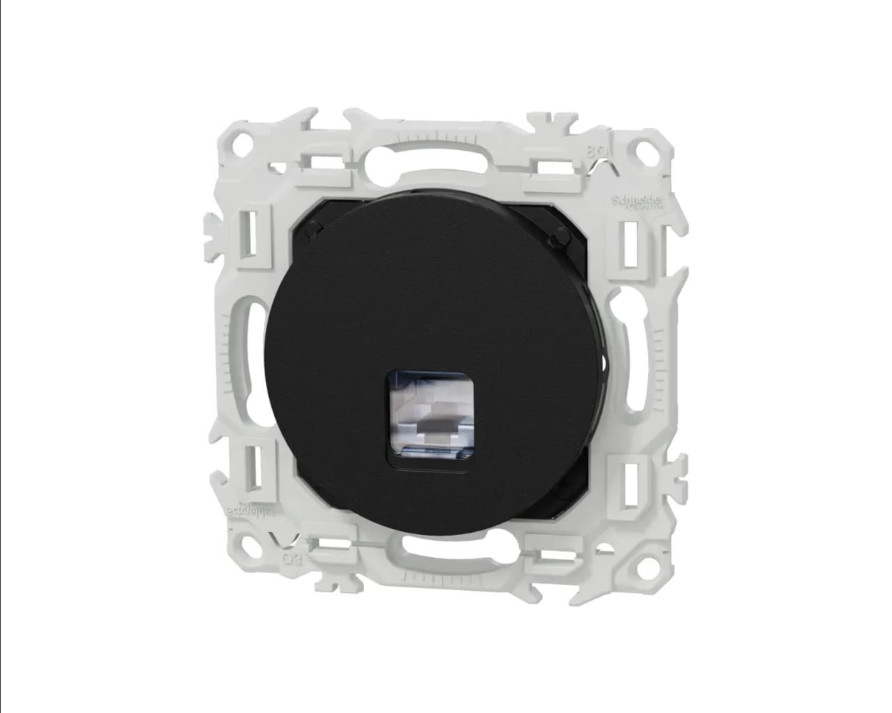 Prise RJ45 grade 3 cat.6 STP Noir onyx Schneider Odace